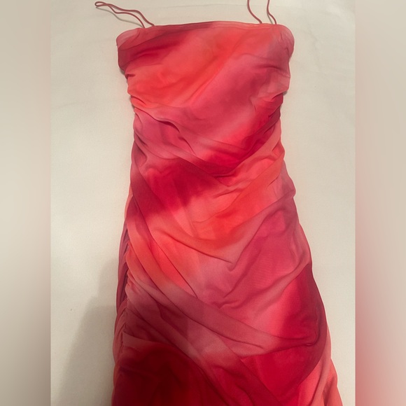 Windsor Daydream Tie-Dye Bodycon Mini Dress Sunset Colors Size M - Picture 6 of 6